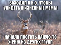 Заходил в Н.О, чтобы увидеть жизненные мемы Начали постить какую-то х*рню из других групп