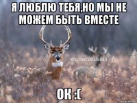 Я люблю тебя,но мы не можем быть вместе Ок :(