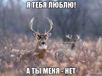 Я тебя люблю! А ты меня - нет