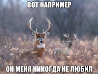 вот например он меня никогда не любил