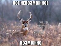 все невозможное возможно