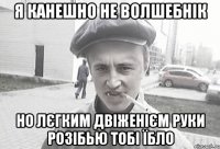 Я КАНЕШНО НЕ ВОЛШЕБНІК НО ЛЄГКИМ ДВІЖЕНІЄМ РУКИ РОЗІБЬЮ ТОБІ ЇБЛО