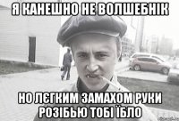 Я КАНЕШНО НЕ ВОЛШЕБНІК НО ЛЄГКИМ ЗАМАХОМ РУКИ РОЗІБЬЮ ТОБІ ЇБЛО