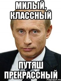 милый, классный Путяш прекрассный