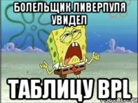 БОЛЕЛЬЩИК ЛИВЕРПУЛЯ УВИДЕЛ ТАБЛИЦУ BPL