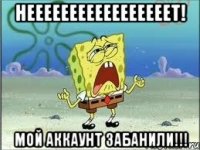 НЕЕЕЕЕЕЕЕЕЕЕЕЕЕЕЕЕТ! МОЙ АККАУНТ ЗАБАНИЛИ!!!