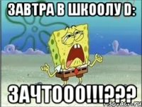 ЗАВТРА В ШКООЛУ D: ЗАЧТООО!!!???