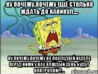 Ну почему,почему ещё столько ждать до каникул.... Ну почему,почему на последней неделе перед ними у нас каждый день будут контролки?!...