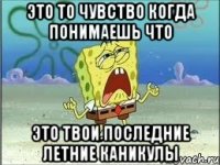 Это то чувство когда понимаешь что Это твои последние летние каникулы