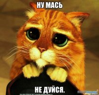 НУ МАСЬ НЕ ДУЙСЯ.