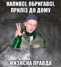 Напивсі, обригавсі, приліз до дому Жизнєна правда