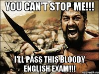 You can't stop me!!! I'll pass this bloody English exam!!!