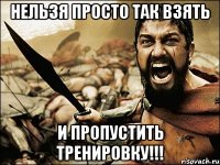 НЕЛЬЗЯ ПРОСТО ТАК ВЗЯТЬ И ПРОПУСТИТЬ ТРЕНИРОВКУ!!!