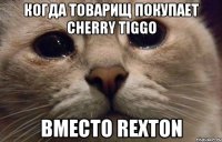 Когда товарищ покупает Cherry Tiggo вместо Rexton