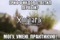 Гриффиндор ответил первый? Могу, умею, практикую!