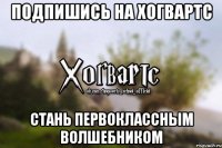 ПОДПИШИСЬ НА ХОГВАРТС СТАНЬ ПЕРВОКЛАССНЫМ ВОЛШЕБНИКОМ