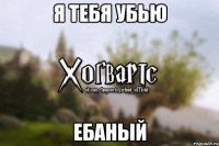 я тебя убью ебаный