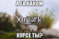 А еа каком курсе ты?