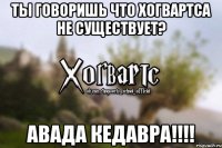 ты говоришь что Хогвартса не существует? АВАДА КЕДАВРА!!!!