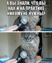 А вы знали, что вы нах*й на практике никому не нужны? 