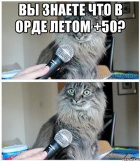 вы знаете что в Орде летом +50? 