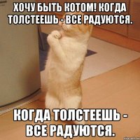 Хочу быть котом! Когда толстеешь - все радуются. Когда толстеешь - все радуются.