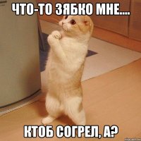 Что-то зябко мне.... Ктоб согрел, а?