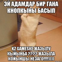 ЭЙ АДАМДАР БИР ГАНА КНОПКЫНЫ БАСЫП KZ GAMESке ЖАЗЫЛУ КЫЙЫНБА ???? ЖАЗЫЛА КОЙЫНШЫ НЕЗАГО!!!!))))