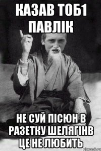 казав тоб1 Павлік не суй пісюн в разетку шелягінв це не любить