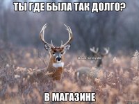 ТЫ ГДЕ БЫЛА ТАК ДОЛГО? В магазине