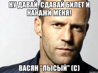 Ну давай, сдавай билет и накажи меня! Васян "лысый" (с)