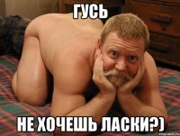 Гусь не хочешь ласки?)