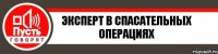 эксперт в спасательных операциях