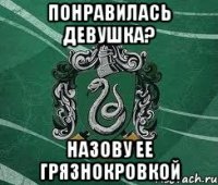 Понравилась девушка? Назову ее грязнокровкой