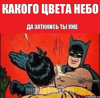 Какого цвета небо да заткнись ты уже