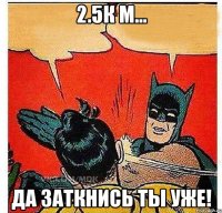 2.5к м... ДА ЗАТКНИСЬ ТЫ УЖЕ!