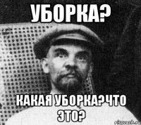 Уборка? Какая уборка?Что это?