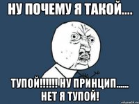 НУ ПОЧЕМУ Я ТАКОЙ.... ТУПОЙ!!!!!! НУ ПРИНЦИП...... НЕТ Я ТУПОЙ!