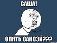 Саша! Опять Сансэй???