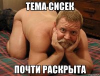 ТЕМА СИСЕК ПОЧТИ РАСКРЫТА