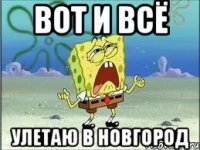 вот и всё улетаю в новгород