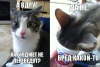 а вдруг на бюджет не переведут? да не, бред какой-то