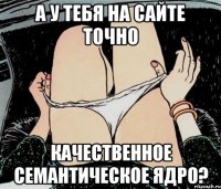 А у тебя на сайте точно качественное семантическое ядро?