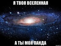 Я твоя вселенная А ты моя ПАНДА