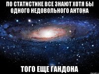 по статистике все знают хотя бы одного недовольного антона того еще гандона