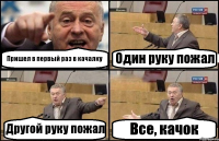 Пришел в первый раз в качалку Один руку пожал Другой руку пожал Все, качок