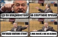 ЕДУ ПО ВЛАДИВОСТОКУ НА СПОРТИВКЕ ПРОБКА ЛУГОВАЯ КОЛОМ СТОИТ А МНЕ ПОХУЙ, Я ЖЕ НА ВЕЛИКЕ