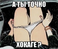 А ты точно ХОКАГЕ ?