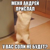 меня андрей прислал у вас соли не будет?