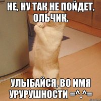 Не, ну так не пойдет, Ольчик. Улыбайся, во имя урурушности =^.^=